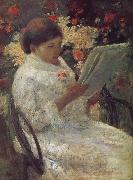 Mary Cassatt Artist in the garden France oil painting artist